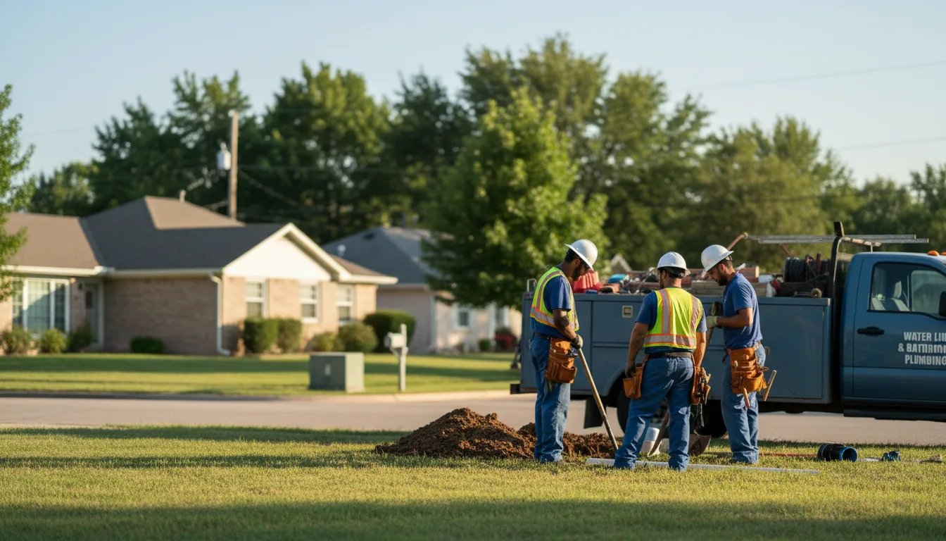 Residential water line and bathroom plumbing service in Northampton, PA